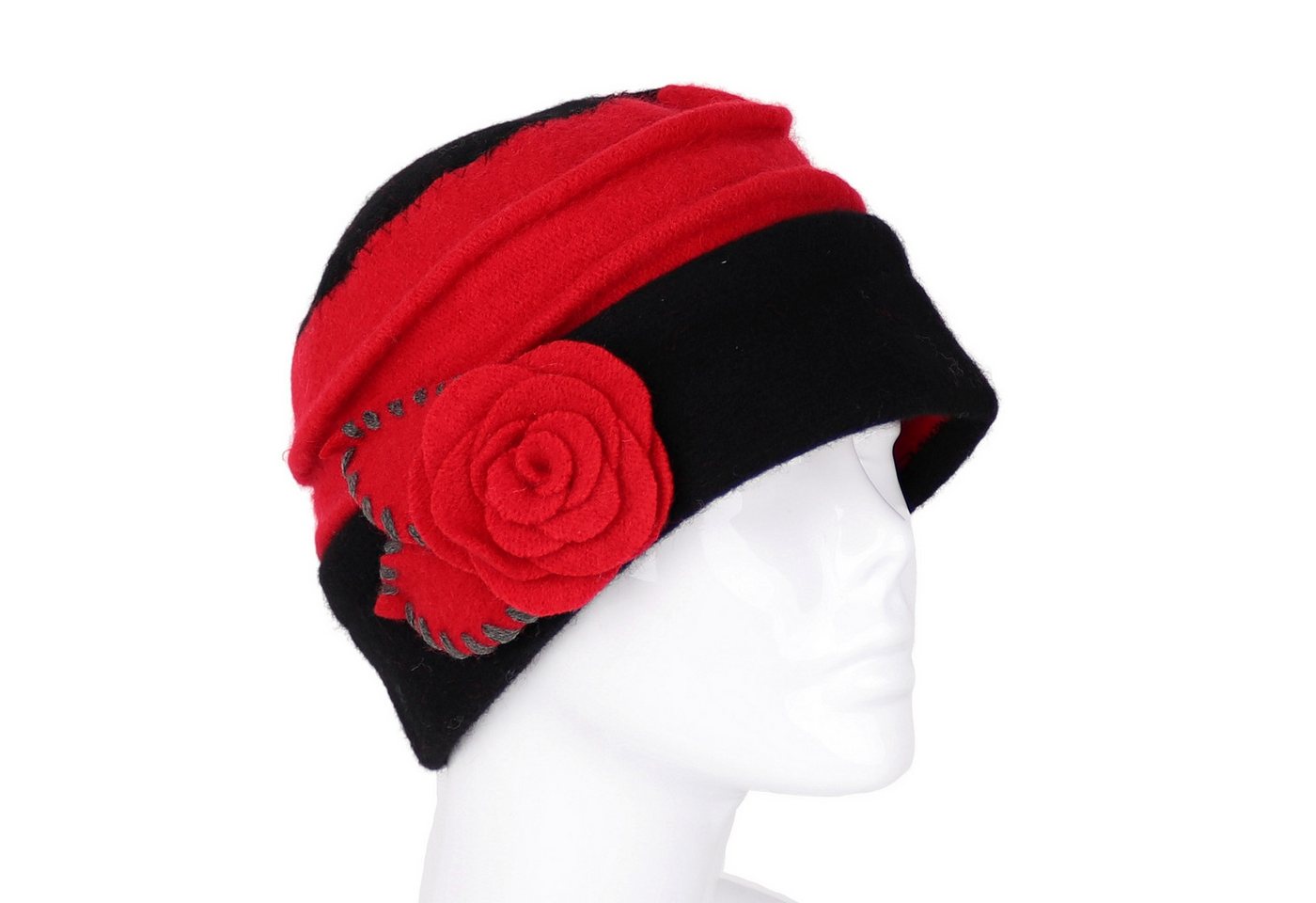 MIRROSI Filzhut Damen Wollfilzhut Wollhut mit Blumen 100% Schurwolle MIRROSI Filzhut Damen Wollfilzhut Wollhut mit Blumen 100% Schurwolle von MIRROSI