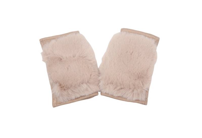 MIRROSI Fleecehandschuhe Damen Fingerlosen Handschuhe aus Kunst-Teddyfell aus kuscheligem Kunst-Teddyfell von MIRROSI