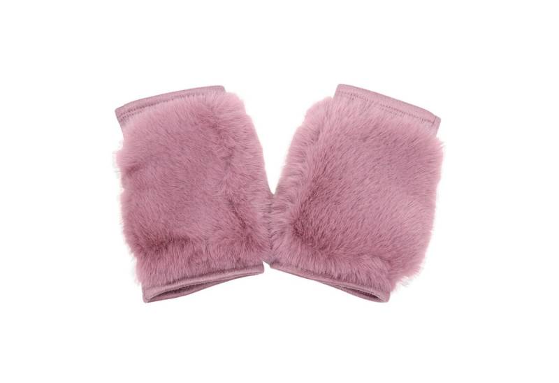 MIRROSI Fleecehandschuhe Damen Fingerlosen Handschuhe aus Kunst-Teddyfell aus kuscheligem Kunst-Teddyfell von MIRROSI