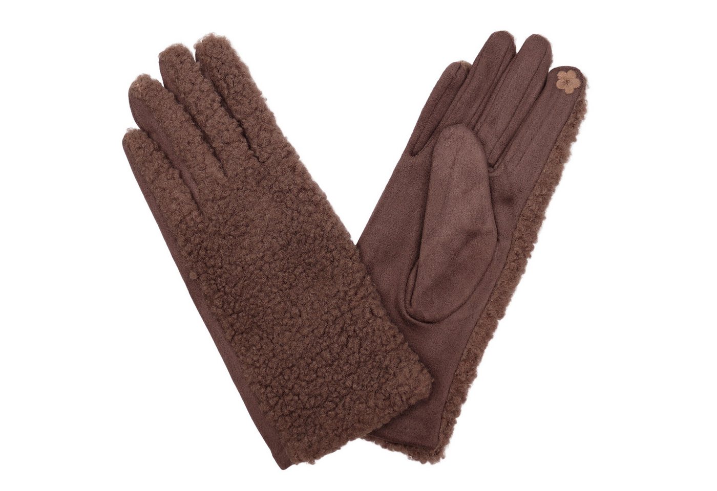MIRROSI Fleecehandschuhe Damen Handschuhe aus Teddyfell, Warm und Kuschelig (Einheitsgröße) Touchscreen, leicht gefüttert ideal für Herbst, Winter von MIRROSI