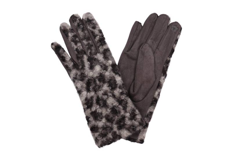 MIRROSI Fleecehandschuhe Damen Touchscreen Handschuhe gefüttert Warm ONESIZE (Leopard Leo Muster) aus Stoff sehr weich und warm ideal für Herbst oder Winter von MIRROSI