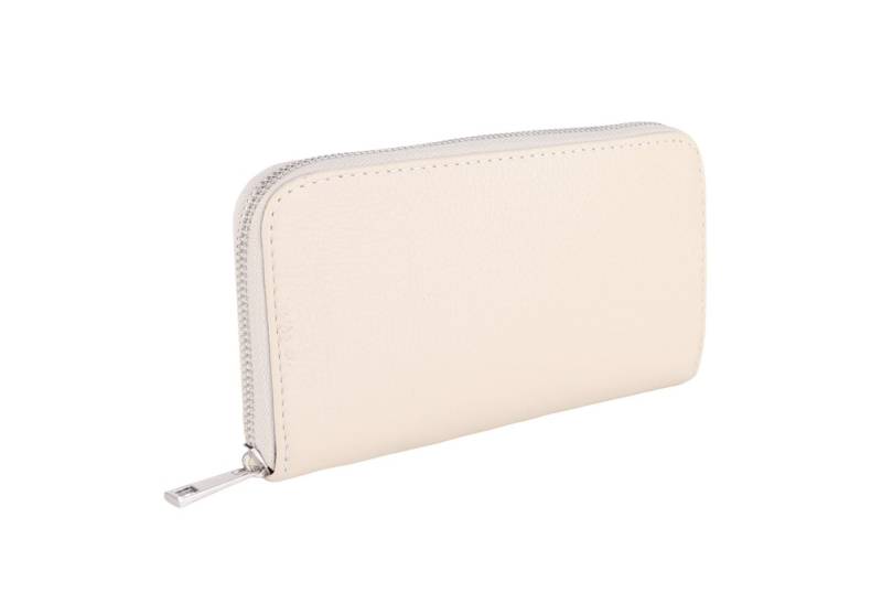 MIRROSI Geldbörse Damen Portemonnaie Echtleder MADE IN ITALY (19,5x10,5x2,5cm (BXHXT), mit 8 Kartenfächern, 2 Scheinfächer, 1x Münzenfach mit Reißverschluss von MIRROSI