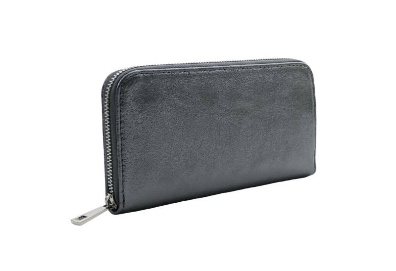 MIRROSI Geldbörse Damen Portemonnaie Echtleder MADE IN ITALY (19,5x10,5x2,5cm (BXHXT), mit 8 Kartenfächern, 2 Scheinfächer, 1x Münzenfach mit Reißverschluss von MIRROSI