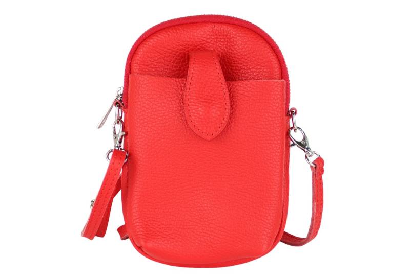 MIRROSI Handytasche Damen Kleine Umhängetasche aus Echtleder Made in Itlay (ca. 14x21x3cm), Mini Handytasche zum Umhängen, Handy Tasche von MIRROSI