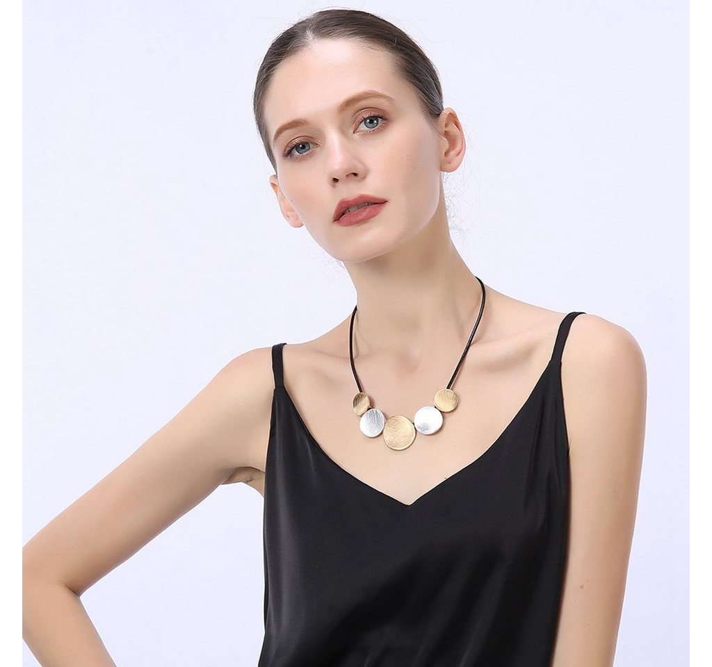 MIRROSI Kette mit Anhänger Damen Elegante Halskette kurz, passt perfekt für Kleid, Bluse,Pullover von MIRROSI