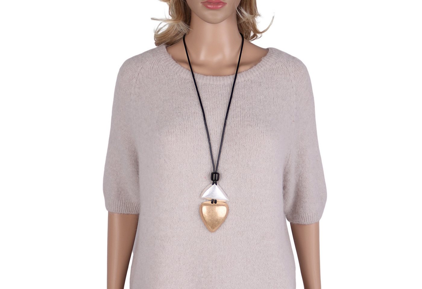 MIRROSI Lange Kette Damen Halskette mit elegantem Anhänger aus Metall ca.90cm lang (perfekt für Pullover, Bluse, Shirt) von MIRROSI