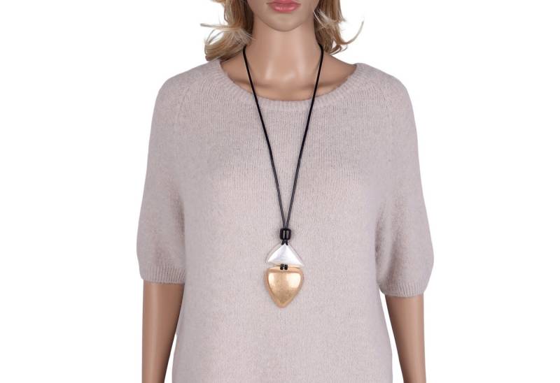 MIRROSI Lange Kette Damen Halskette mit elegantem Anhänger aus Metall ca.90cm lang (perfekt für Pullover, Bluse, Shirt) von MIRROSI