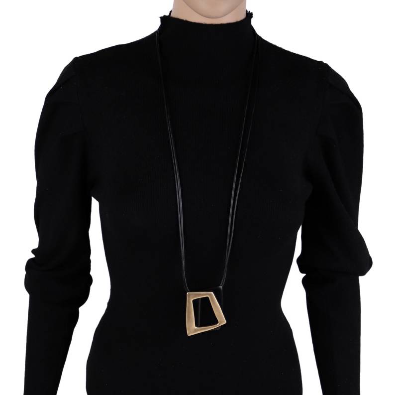MIRROSI Lange Kette Damen Halskette mit elegantem Anhänger aus Metall ca.90cm lang (perfekt für Pullover, Bluse, Shirt) von MIRROSI