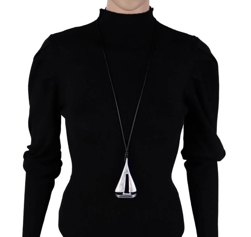 MIRROSI Lange Kette Damen Halskette mit elegantem Anhänger aus Metall ca.90cm lang (perfekt für Pullover, Bluse, Shirt) von MIRROSI