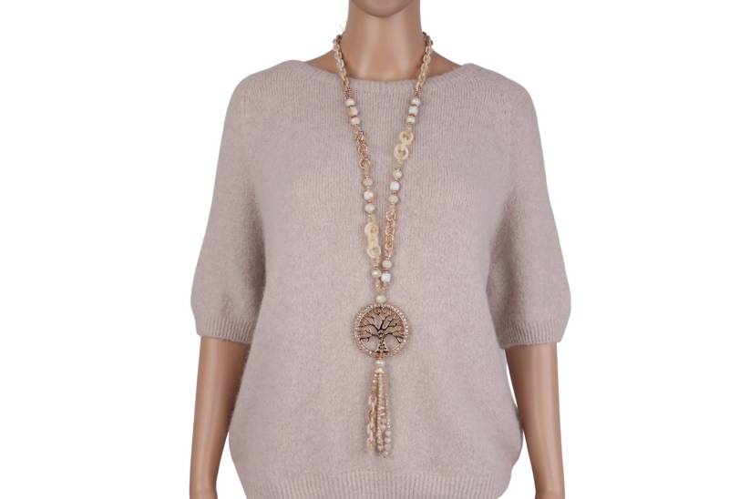 MIRROSI Lange Kette Damen Halskette mit elegantem Anhänger von MIRROSI