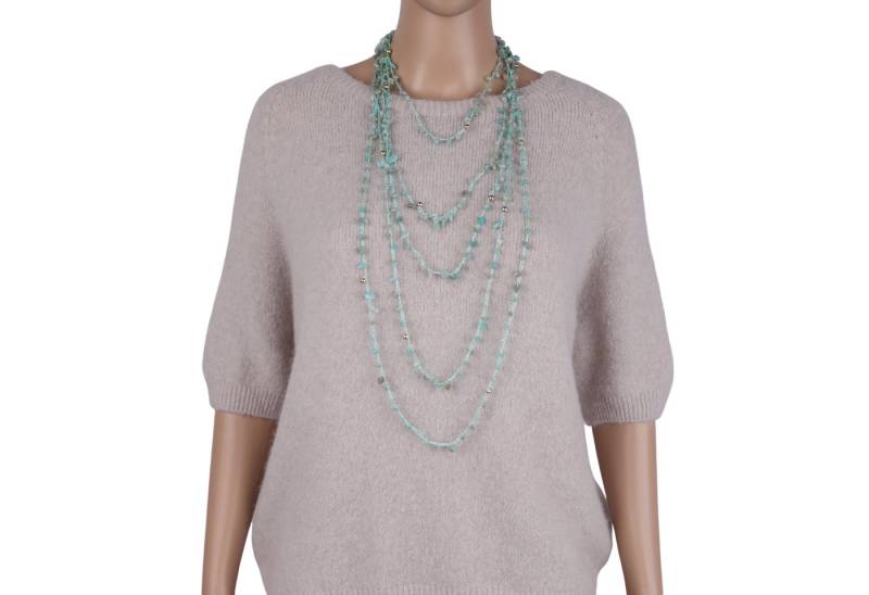 MIRROSI Lange Kette Damen Halskette mit elegantem Anhänger von MIRROSI