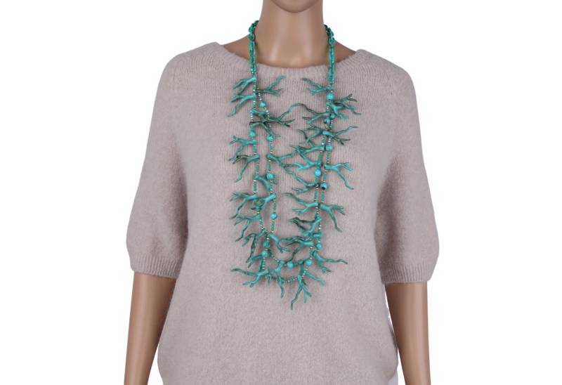 MIRROSI Lange Kette Damen Halskette mit elegantem Anhänger von MIRROSI