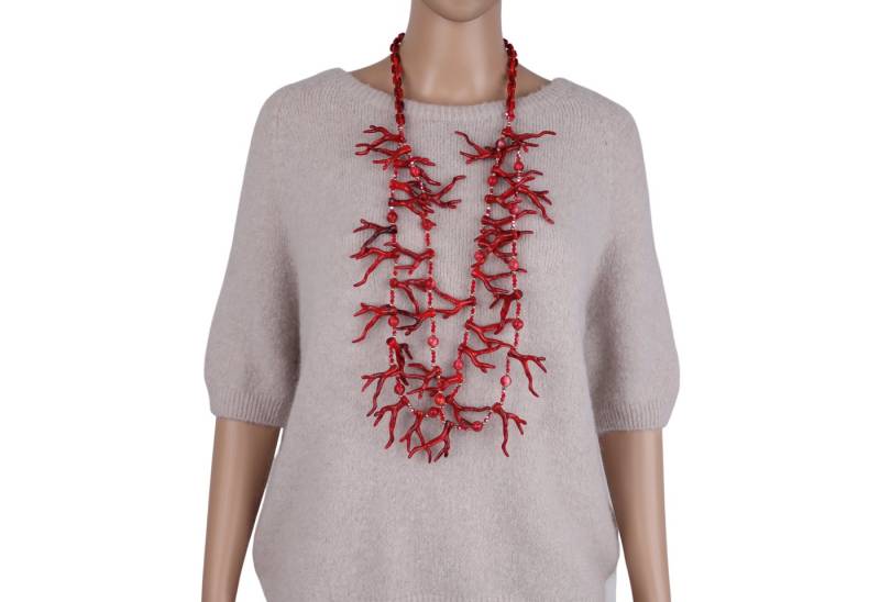 MIRROSI Lange Kette Damen Halskette mit elegantem Anhänger von MIRROSI