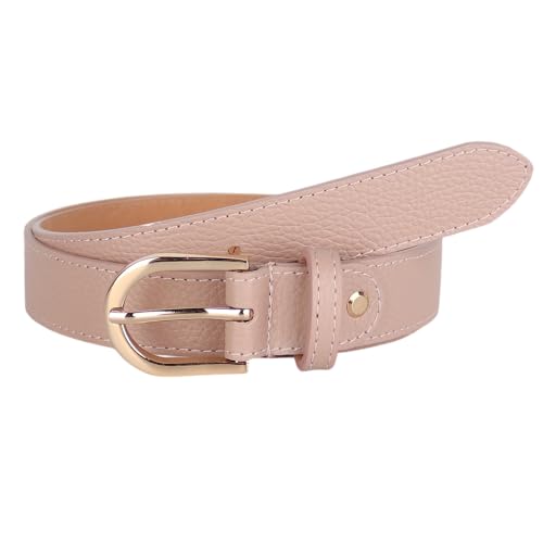 Ledergürtel Damen Herren Gürtel, Made in Italy, 3cm breit (Rosa (Goldene Schnalle), 100cm) von MIRROSI