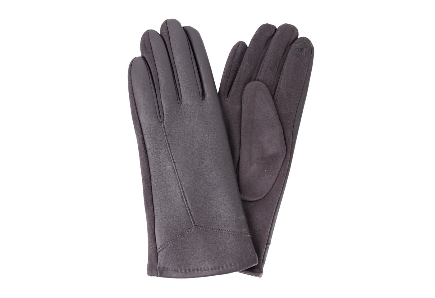 MIRROSI Lederhandschuhe Damen Touchscreen Handschuhe gefüttert Warm ONESIZE aus Veganleder sehr weich und warm ideal für Herbst oder Winter von MIRROSI
