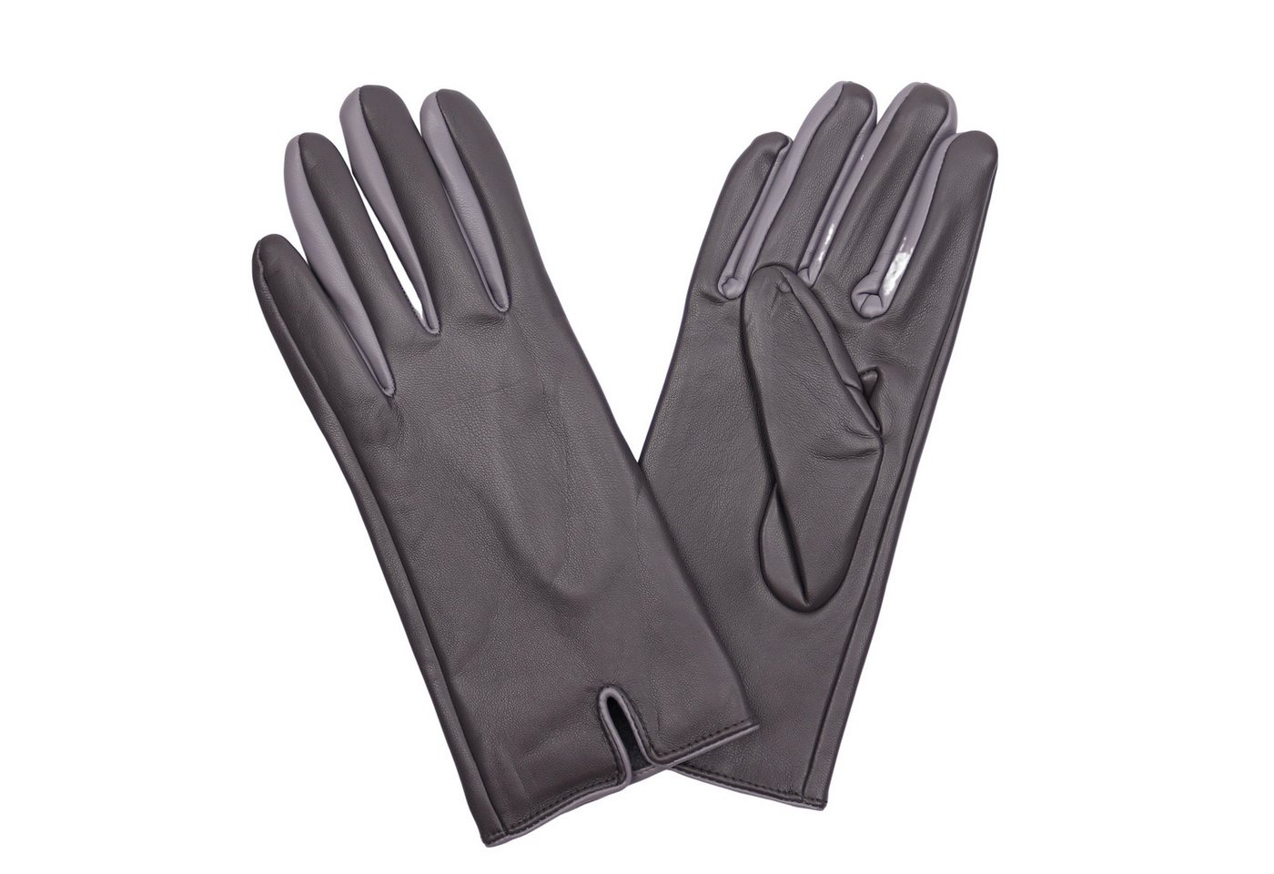 MIRROSI Lederhandschuhe Damen Touchscreen Handschuhe gefüttert Warm ONESIZE aus Veganleder sehr weich und warm ideal für Herbst oder Winter von MIRROSI