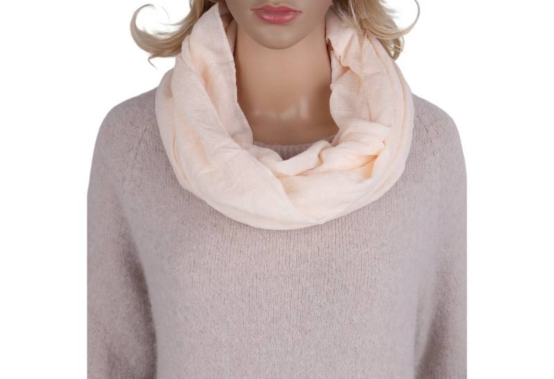 MIRROSI Loop Damen Schal Unifarbe mit Lochmuster Weich aus 100% Baumwolle, (ca. 160x44cm Zweimal um den Hals wickelbar) von MIRROSI