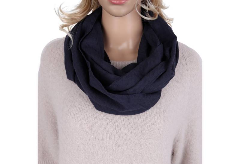 MIRROSI Loop Damen Schal Unifarbe mit Lochmuster Weich aus 100% Baumwolle, (ca. 160x44cm Zweimal um den Hals wickelbar) von MIRROSI