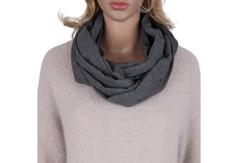 MIRROSI Loop Damen Schal Unifarbe mit Lochmuster Weich aus 100% Baumwolle, (ca. 160x44cm Zweimal um den Hals wickelbar) von MIRROSI