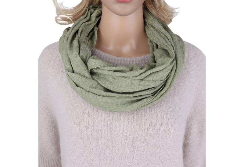 MIRROSI Loop Damen Schal Unifarbe mit Lochmuster Weich aus 100% Baumwolle, (ca. 160x44cm Zweimal um den Hals wickelbar) von MIRROSI