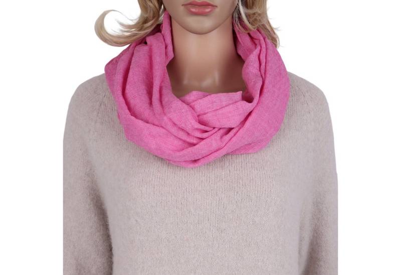 MIRROSI Loop Damen Schal Unifarbe mit Lochmuster Weich aus 100% Baumwolle, (ca. 160x44cm Zweimal um den Hals wickelbar) von MIRROSI