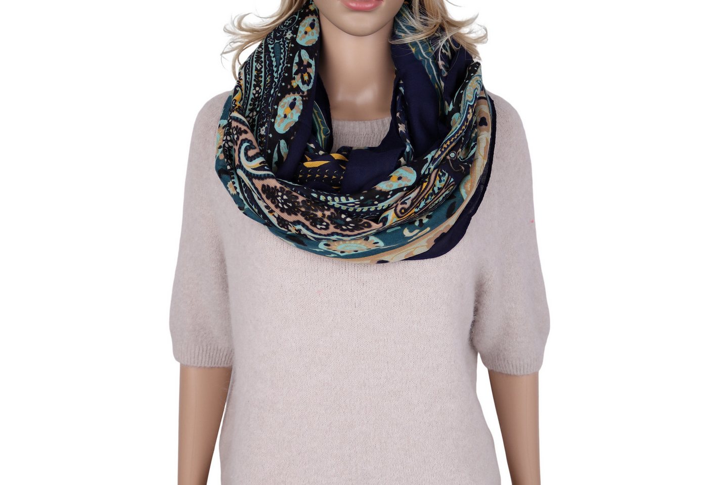 MIRROSI Loop Damen Schal Weich aus 100% Viskose Groß, (ca. 180x90cm Zweimal um den Hals wickelbar), Damen Halstuch Stola ideal für Frühling,Sommer, Herbst oder Winter von MIRROSI