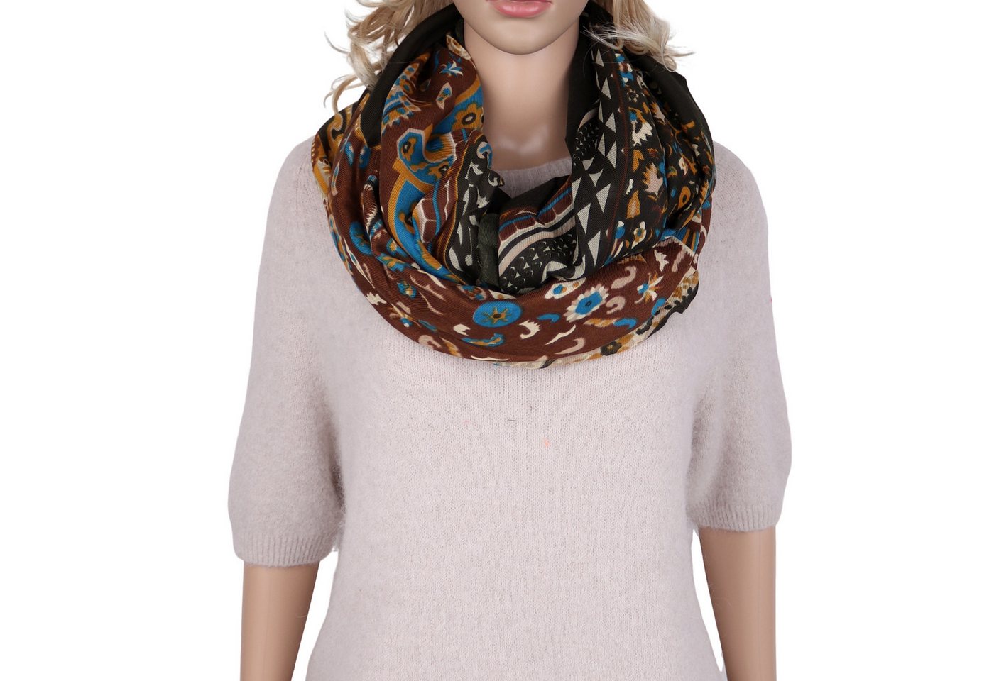 MIRROSI Loop Damen Schal Weich aus 100% Viskose Groß, (ca. 180x90cm Zweimal um den Hals wickelbar), Damen Halstuch Stola ideal für Frühling,Sommer, Herbst oder Winter von MIRROSI