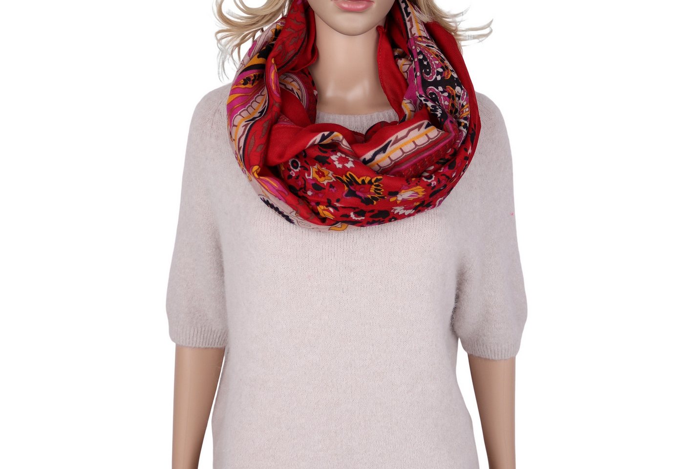 MIRROSI Loop Damen Schal Weich aus 100% Viskose Groß, (ca. 180x90cm Zweimal um den Hals wickelbar), Damen Halstuch Stola ideal für Frühling,Sommer, Herbst oder Winter von MIRROSI