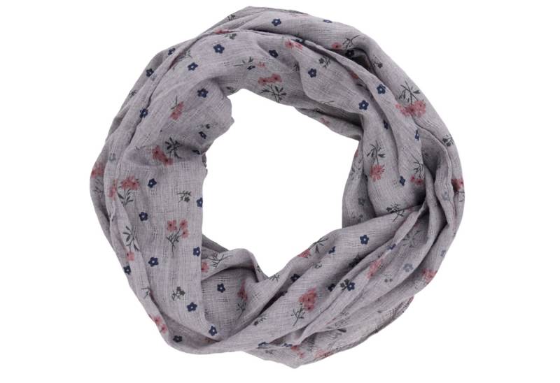 MIRROSI Loop Damen Schal mit Blumen-Muster Weich aus 100% Baumwolle, (ca. 160x44cm Zweimal um den Hals wickelbar) von MIRROSI