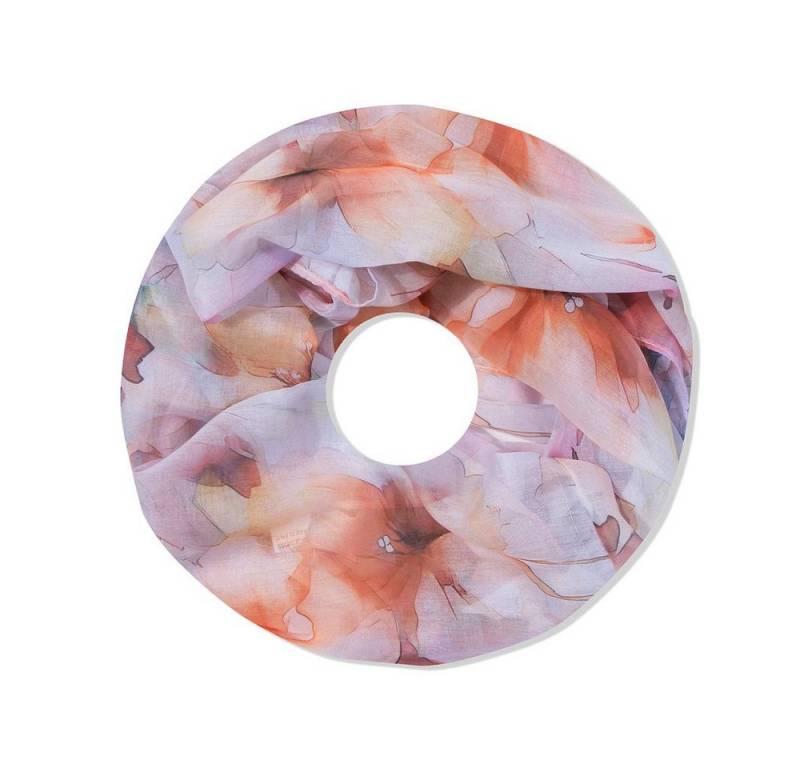 MIRROSI Loop Damen Schal mit Blumen-Muster Weich aus 100% Viskose, (ca. 160x48cm Zweimal um den Hals wickelbar), Damen Halstuch Stola ideal für Frühling,Sommer, Herbst von MIRROSI