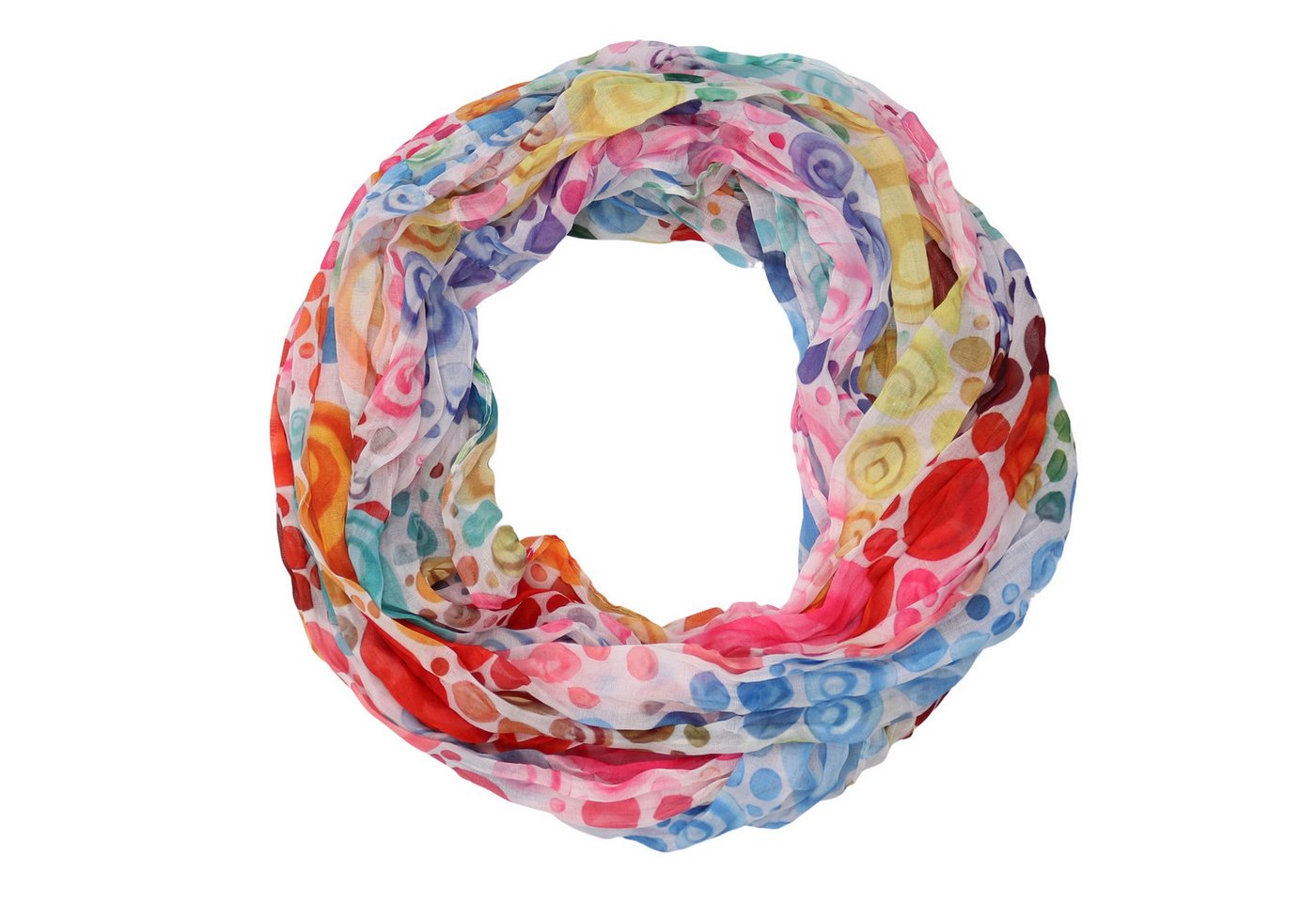 MIRROSI Loop Damen Schal mit Kreis-Muster Weich, (zweimal um den Hals wickelbar, ca.45x75cm), Damen Halstuch ideal für Frühling, Sommer oder Herbst von MIRROSI