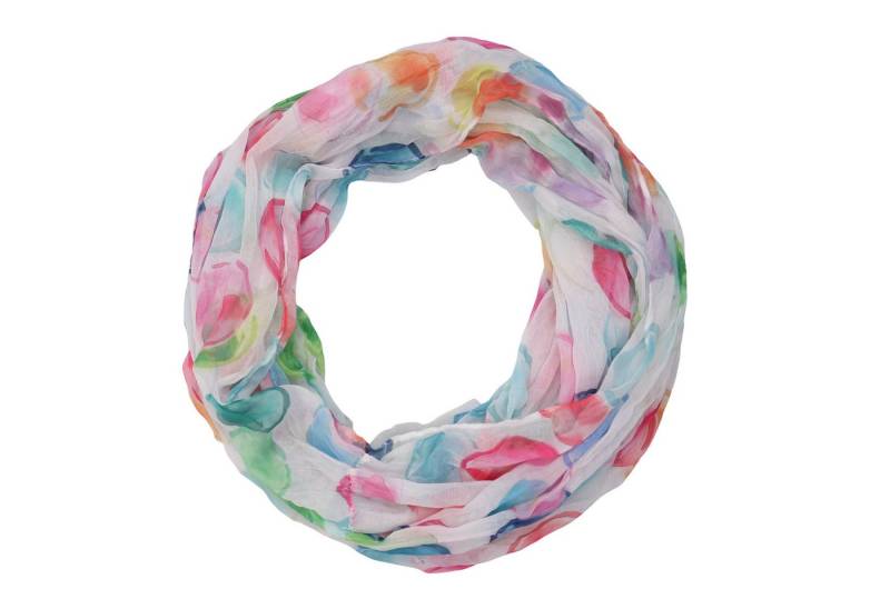 MIRROSI Loop Damen Schal mit Kreis-Muster Weich, (zweimal um den Hals wickelbar, ca.45x75cm), Damen Halstuch ideal für Frühling, Sommer oder Herbst von MIRROSI