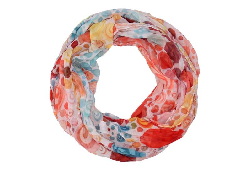 MIRROSI Loop Damen Schal mit Kreis-Muster Weich, (zweimal um den Hals wickelbar, ca.45x75cm), Damen Halstuch ideal für Frühling, Sommer oder Herbst von MIRROSI