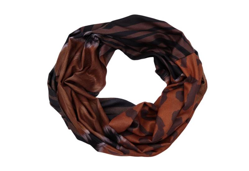 MIRROSI Loop Damen Schal mit Leo Streifen -Muster Weich aus 100% Viskose, (ca. 170x40cm Zweimal um den Hals wickelbar, ca. 97 Gramm, Neue Kollektion Herbst/Winter 2025), Damen Halstuch ideal für Herbst und Winter von MIRROSI