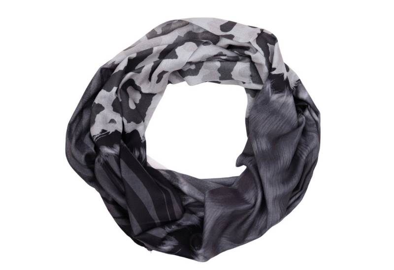 MIRROSI Loop Damen Schal mit Leo Streifen -Muster Weich aus 100% Viskose, (ca. 170x40cm Zweimal um den Hals wickelbar, ca. 97 Gramm, Neue Kollektion Herbst/Winter 2025), Damen Halstuch ideal für Herbst und Winter von MIRROSI