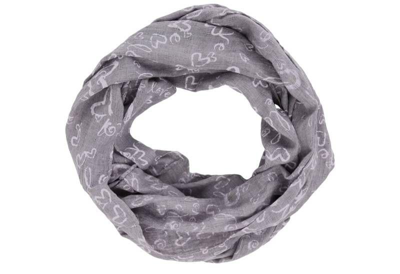 MIRROSI Loop Damen Schal mit Love Herz Muster Weich aus 100% Baumwolle, (ca. 160x44cm Zweimal um den Hals wickelbar), Damen Halstuch Stola ideal für Frühling,Sommer, Herbst von MIRROSI