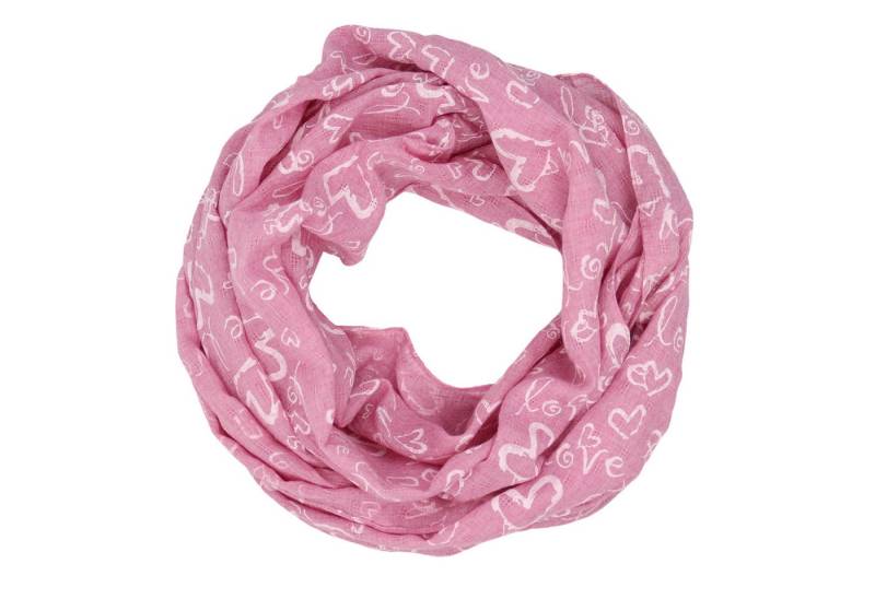 MIRROSI Loop Damen Schal mit Love Herz Muster Weich aus 100% Baumwolle, (ca. 160x44cm Zweimal um den Hals wickelbar), Damen Halstuch Stola ideal für Frühling,Sommer, Herbst von MIRROSI
