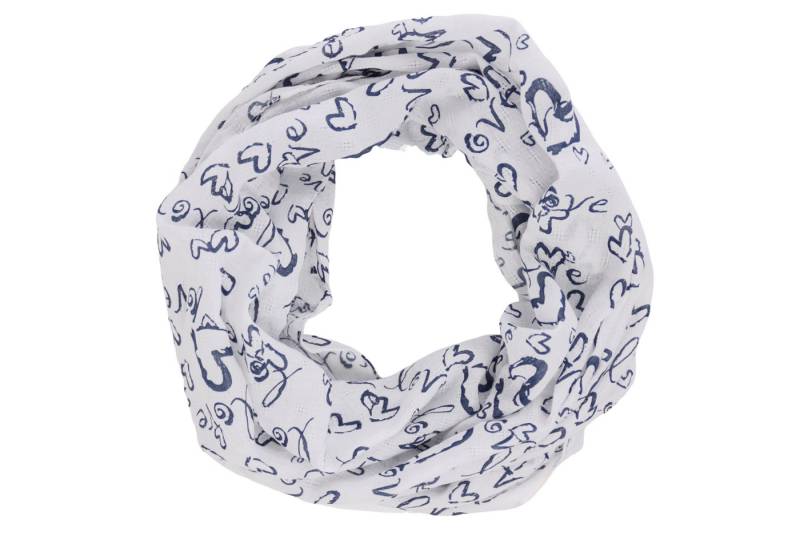 MIRROSI Loop Damen Schal mit Love Herz Muster Weich aus 100% Baumwolle, (ca. 160x44cm Zweimal um den Hals wickelbar), Damen Halstuch Stola ideal für Frühling,Sommer, Herbst von MIRROSI