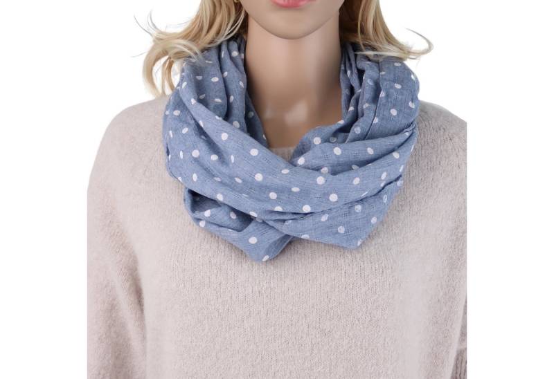 MIRROSI Loop Damen Schal mit Paisley Punkte Weich aus 100% Baumwolle, (ca. 160x44cm Zweimal um den Hals wickelbar), Damen Halstuch Stola ideal für Frühling,Sommer, Herbst von MIRROSI
