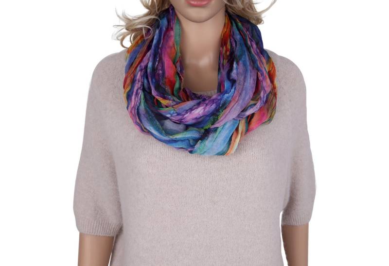 MIRROSI Loop Damen Schal mit Regenbogen-Muster Weich, (Zweimal um den Hals wickelbar), Damen Halstuch ideal für Frühling, Sommer oder Herbst von MIRROSI