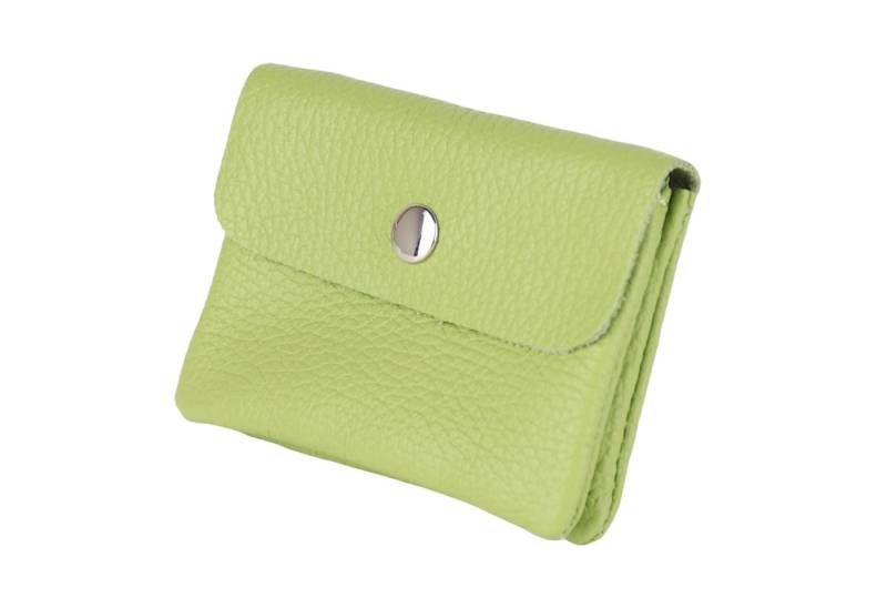 MIRROSI Mini Geldbörse Damen Kleines Portemonnaie MADE IN ITALY Echtleder (11x8x2cm BxHxT), viele tolle Trendfarben zur Auswahl, leicht von Mirrosi