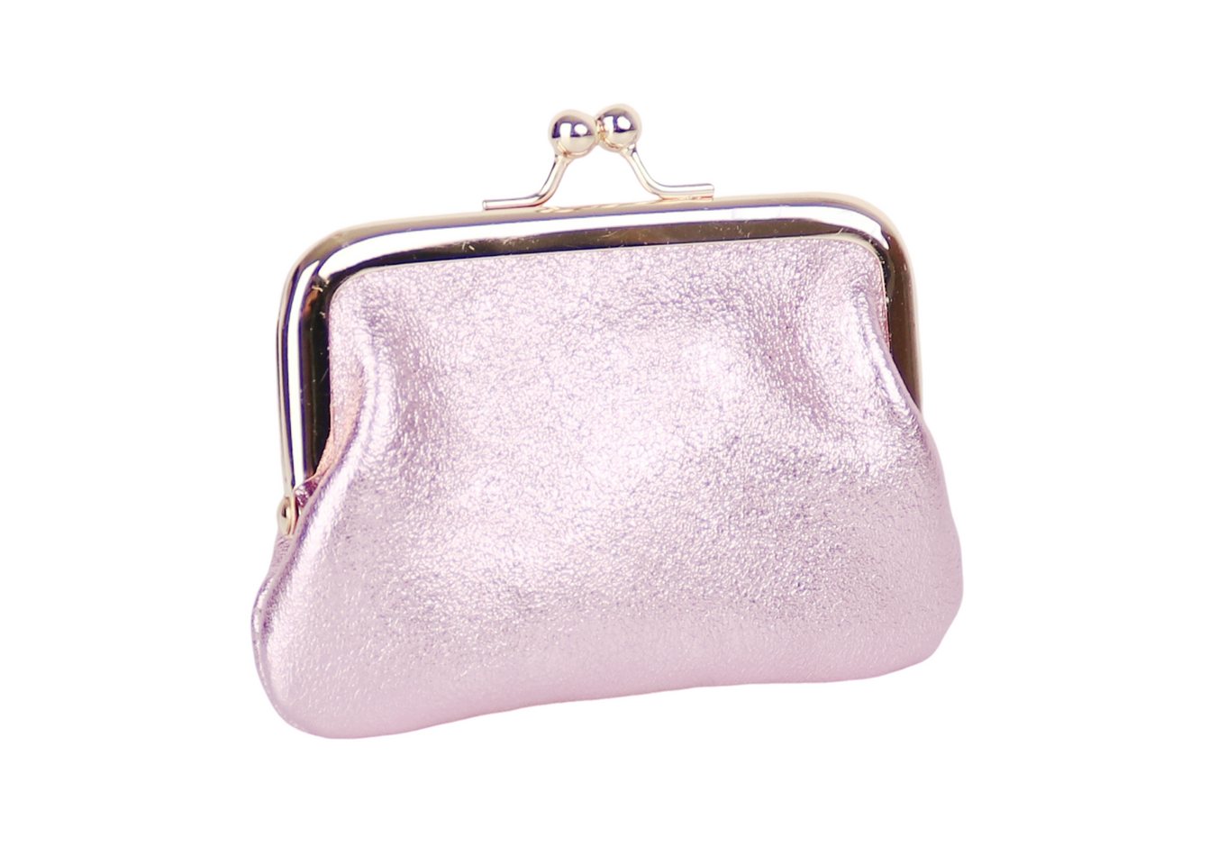 MIRROSI Mini Geldbörse Kleines Mittelgroßes Portemonnaie MADE IN ITALY Echtleder (11x7,5x2cm BxHxT), (Goldfarbene Klippverschluss-Knipsbörse), viele tolle Trendfarben zur Auswahl von MIRROSI