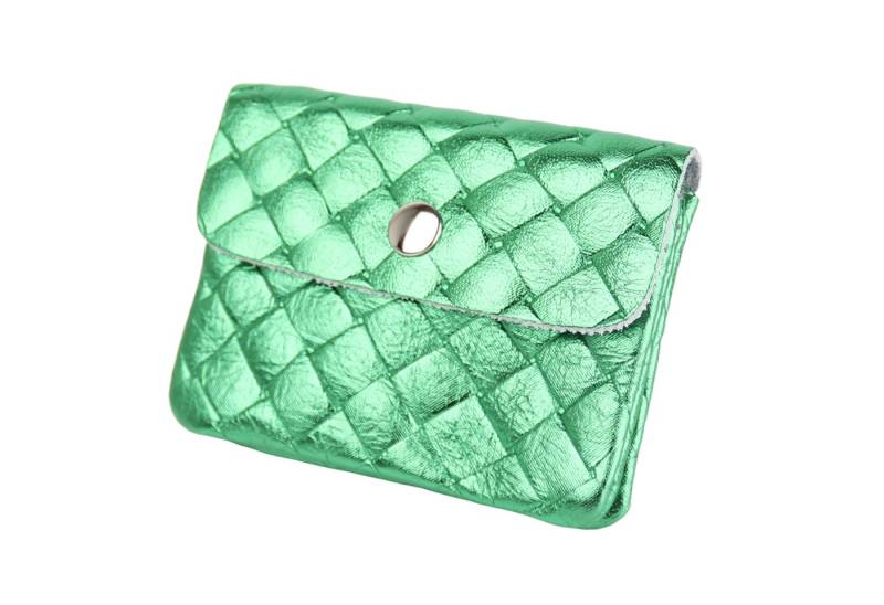 MIRROSI Mini Geldbörse Kleines Mittelgroßes Portemonnaie MADE IN ITALY Echtleder (11x8x2cm BxHxT), viele tolle Trendfarben zur Auswahl, leicht von MIRROSI