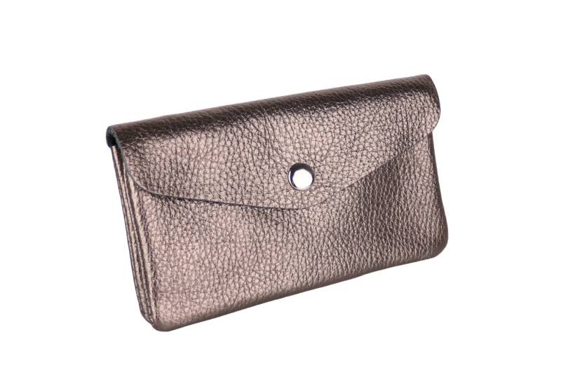 MIRROSI Mini Geldbörse Mittelgroße Portemonnaie MADE IN ITALY Echtleder (15x9x2cm BxHxT) von MIRROSI