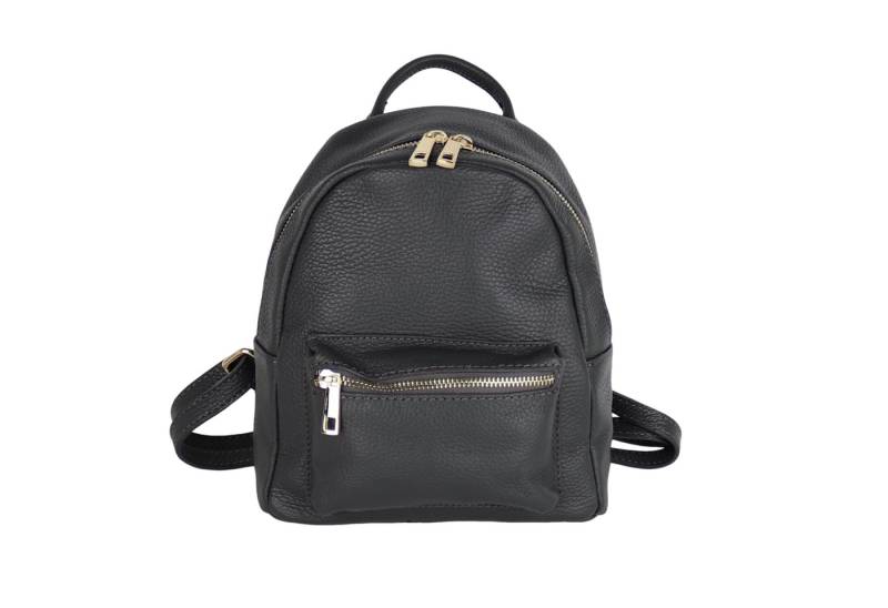 MIRROSI Minirucksack Damen Rucksack,Echtleder, Hergestellt in Italien (ca. 21x24x11cm, Edler goldener Reißverschluss), aus hochwertigem Echtleder, Rucksack, Daypack von MIRROSI