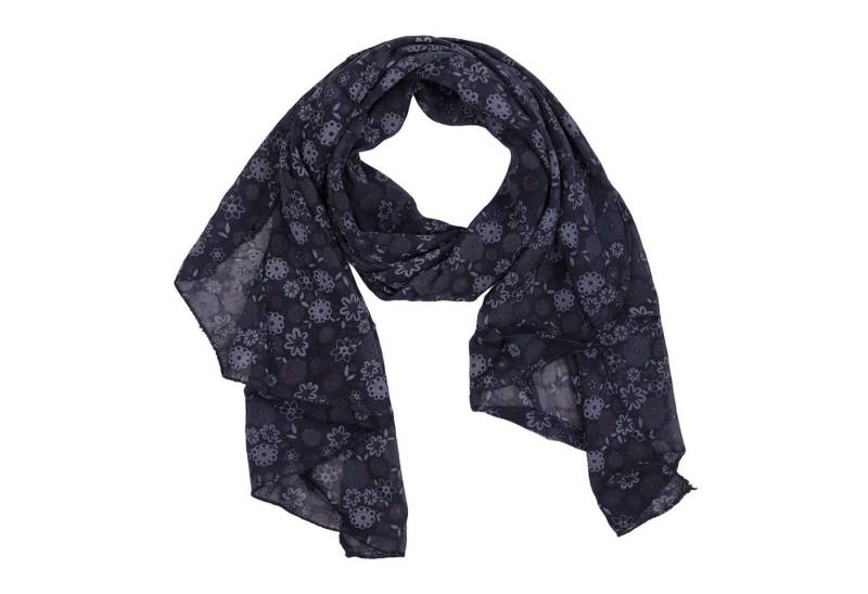 MIRROSI Modeschal Asymmetrischer Schal, Made in Italy 20% Seide 80% Baumwolle, (ca. 170x77cm, Leicht und bequem, Blumen Print), Damen Halstuch ideal für Frühling, Sommer und Herbst von MIRROSI