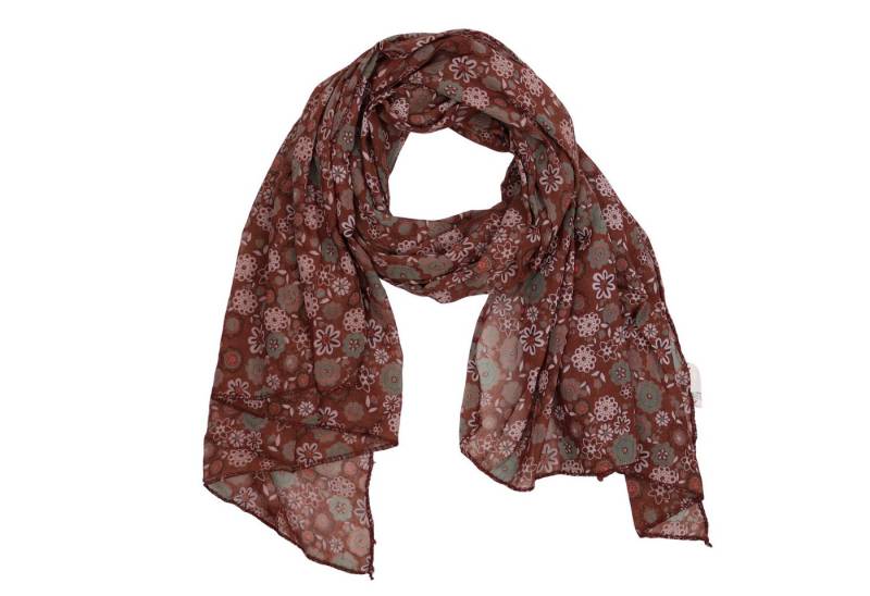 MIRROSI Modeschal Asymmetrischer Schal, Made in Italy 20% Seide 80% Baumwolle, (ca. 170x77cm, Leicht und bequem, Blumen Print), Damen Halstuch ideal für Frühling, Sommer und Herbst von MIRROSI