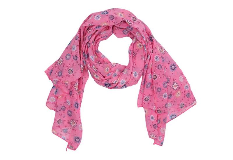 MIRROSI Modeschal Asymmetrischer Schal, Made in Italy 20% Seide 80% Baumwolle, (ca. 170x77cm, Leicht und bequem, Blumen Print), Damen Halstuch ideal für Frühling, Sommer und Herbst von MIRROSI