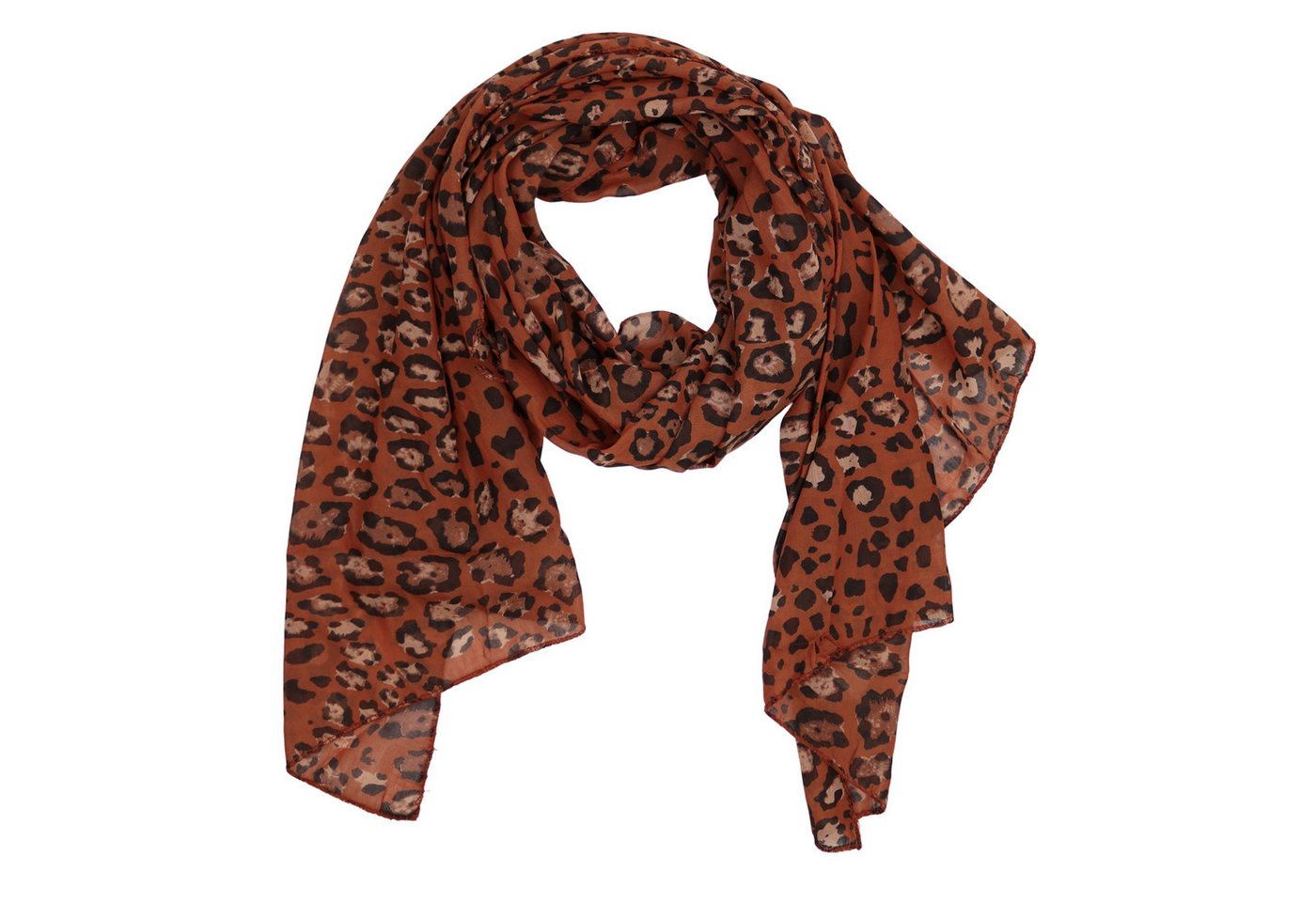 MIRROSI Modeschal Asymmetrischer Schal, Made in Italy 20% Seide 80% Baumwolle, (ca. 170x77cm, Leicht und bequem, Leopard Leo Muster), Damen Halstuch ideal für Frühling, Sommer und Herbst von MIRROSI