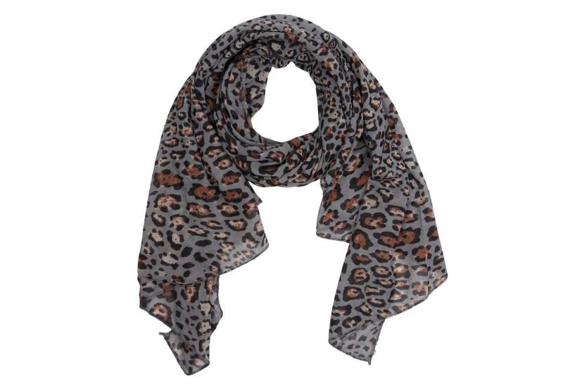 MIRROSI Modeschal Asymmetrischer Schal, Made in Italy 20% Seide 80% Baumwolle, (ca. 170x77cm, Leicht und bequem, Leopard Leo Muster), Damen Halstuch ideal für Frühling, Sommer und Herbst von MIRROSI
